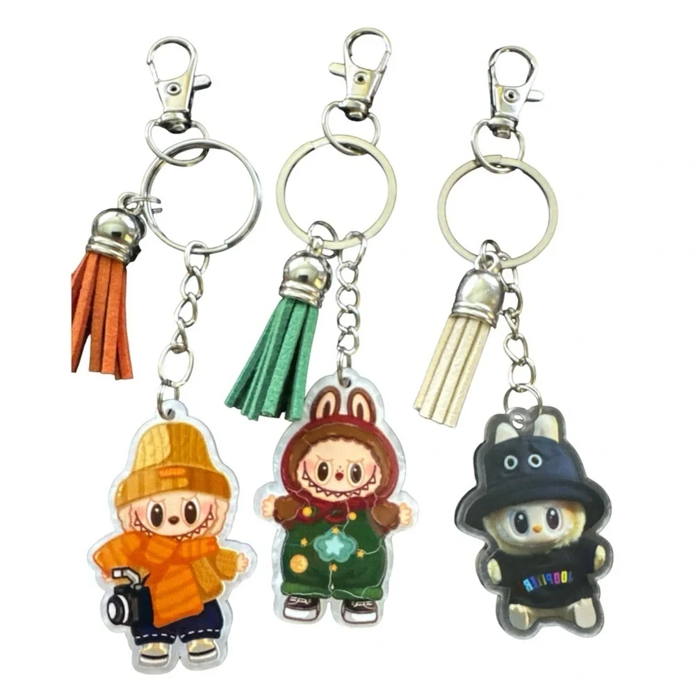Labubu Tycoco Zimono Fall in Wild Toffee Chestnut Cocoa Secret Acrylic Keychains